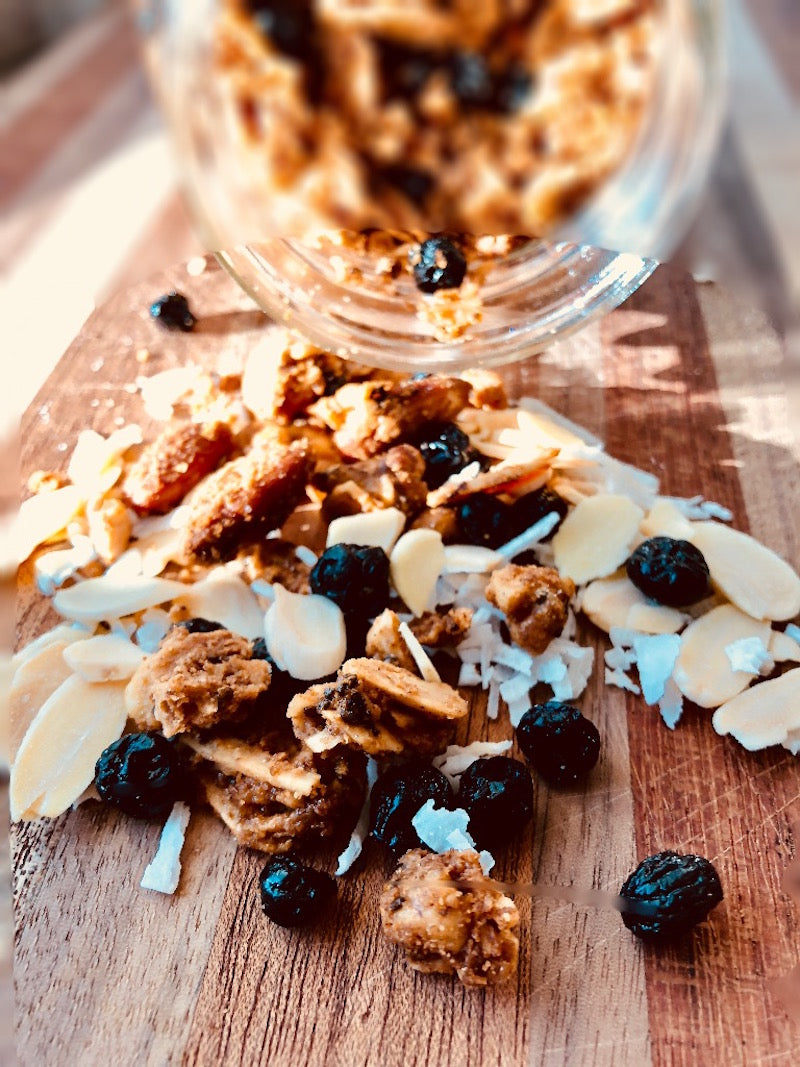 Adaptogen Rich Paleo Blueberry Granola