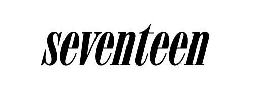 Black 'seventeen' text on a white background