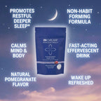 IN DREAM sleep supplement package with promotional text on a night sky background